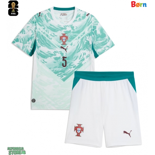 Portugal Diogo Dalot #5 Replika Babytøj Udebanesæt Børn VM 2026 Kortærmet (+ Korte bukser)